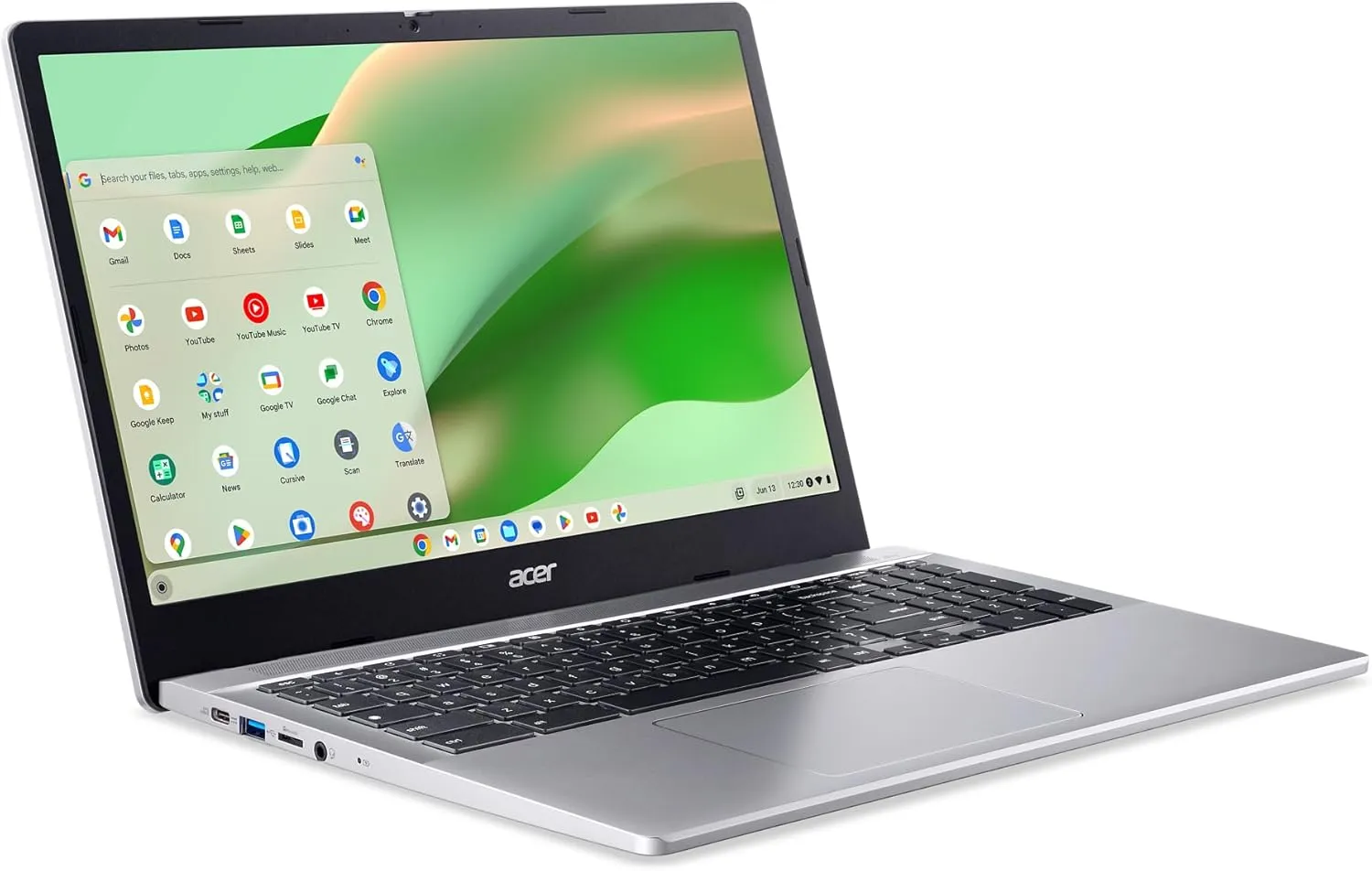 Acer Chromebook 315 CB315-5H-C7KX Laptop | Intel Processor N100 | 15.6" Full HD (1920 x 1080) IPS Display | 4GB LPDDR5 | 128GB eMMC | Intel Wireless Wi-Fi 6E AX211 | Chrome OS | Sparkly Silver