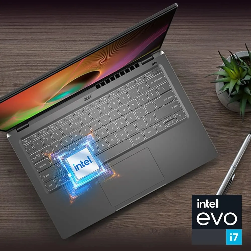 Acer Swift 3 OLED Intel Evo Thin & Light Laptop | 14" OLED 2880x1800 | Intel Core i7-12700H | Intel Iris Xe Graphics | 16GB LPDDR5 | 1TB SSD |Wi-Fi 6E | Windows 11 Home | SF314-71-75MW, Gray