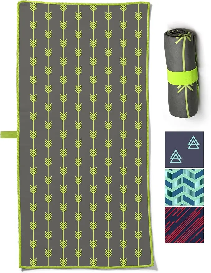 Acteon Large Microfiber Beach Towel, 64" x 30" Quick Dry Odor-Free Technology, Men & Women Fast Drying Absorbent Swim Towels for Swimmers, Sand, Pool, Travel, Hiking, Gym, Camping, Bath