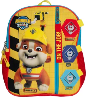 AI ACCESSORY INNOVATIONS Rubble & Crew Interactive 12” Mini Backpack For Kids, Paw Patrol School Bag for Pre-School & Kindergarten