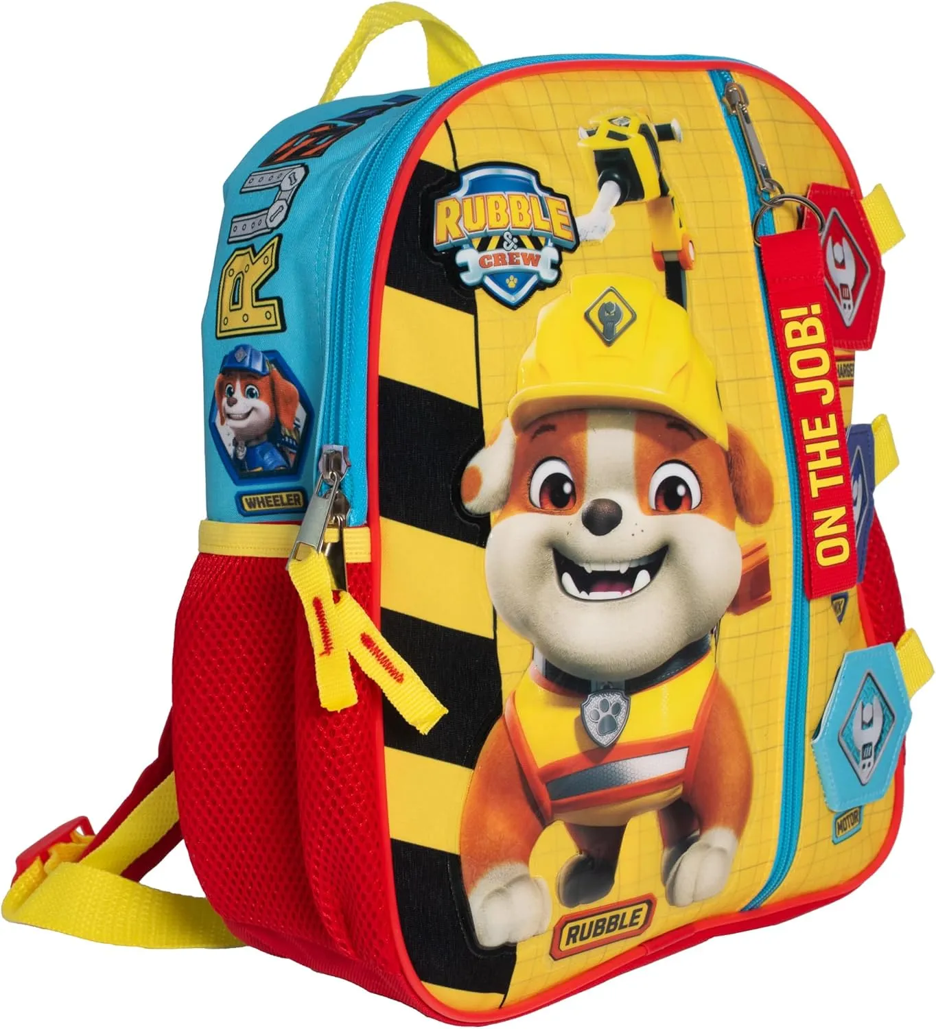 AI ACCESSORY INNOVATIONS Rubble & Crew Interactive 12” Mini Backpack For Kids, Paw Patrol School Bag for Pre-School & Kindergarten