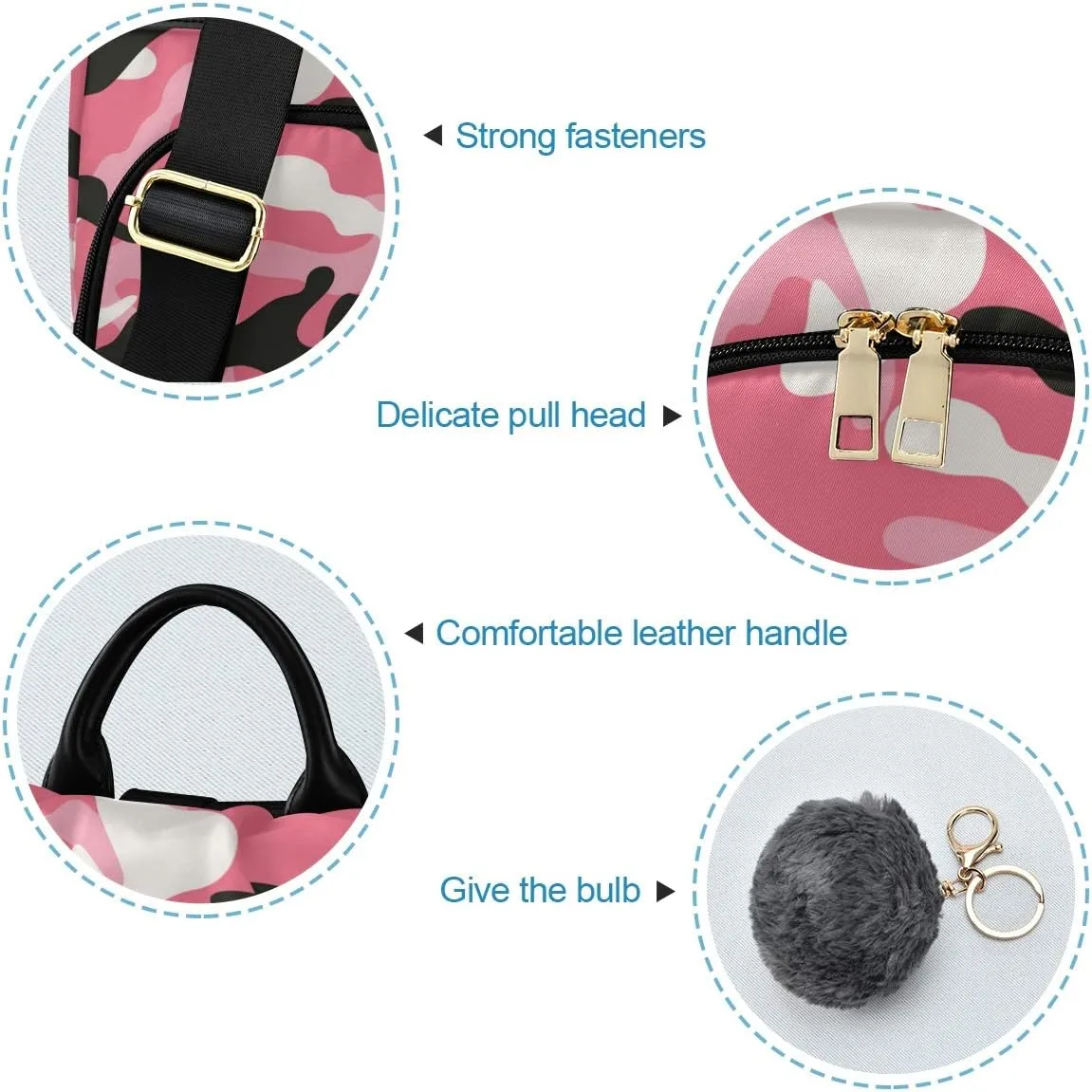 ALAZA Camo Pink Camouflage Backpack Purse for Women Anti Theft Fashion Back Pack Shoulder Bag