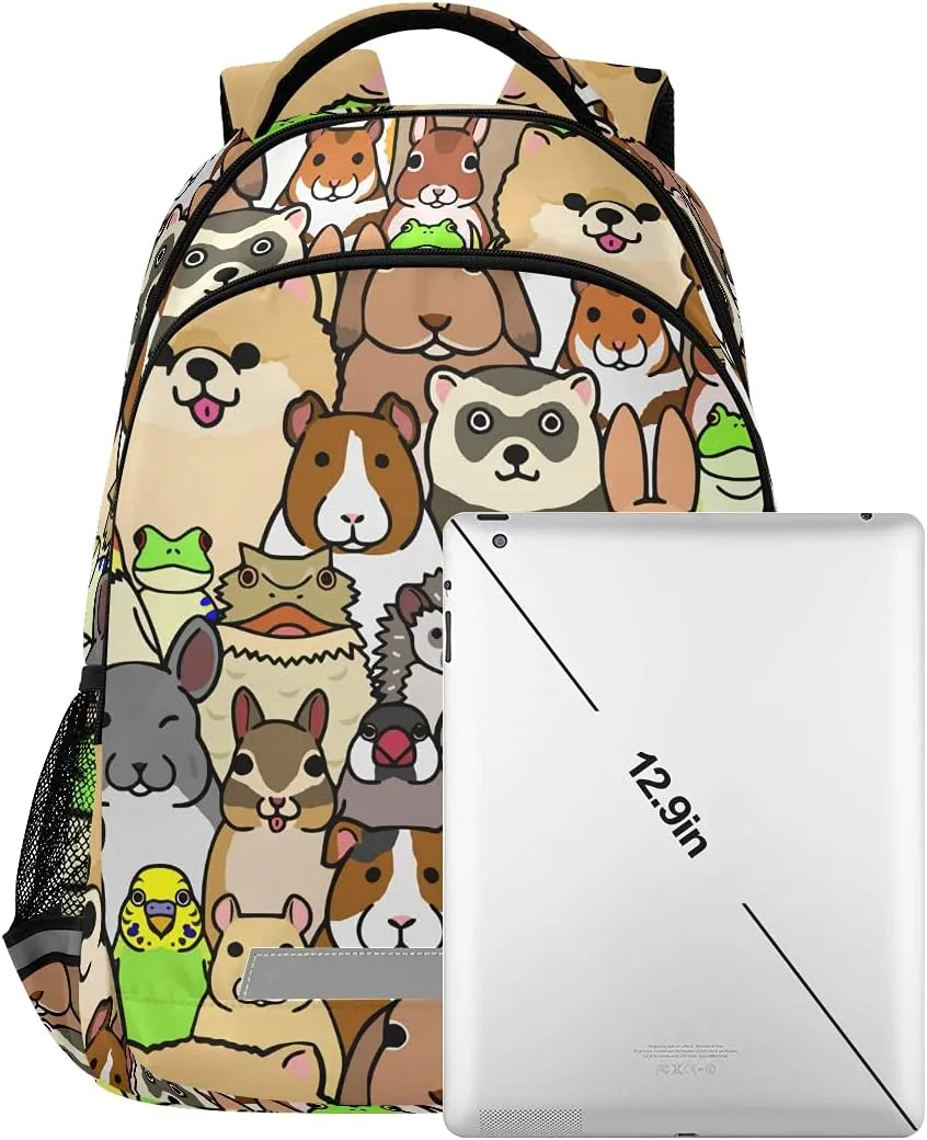 ALAZA Doodle Pet Dog Colorful Animals Backpacks Travel Laptop Daypack School Book Bag for Men Women Teens Kids one-size