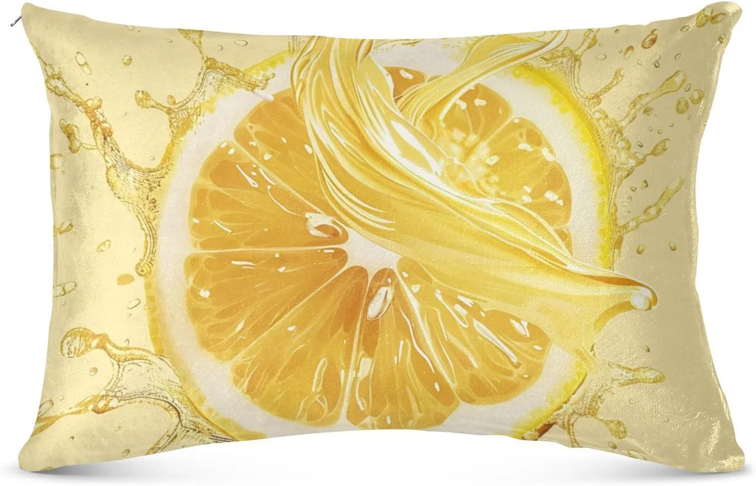 ALAZA Lemon Juice Plush Pillow Cases Body Size Pillow Cover Soft & Warm Zippered Bed Pillowcase, 21 x 54 inch