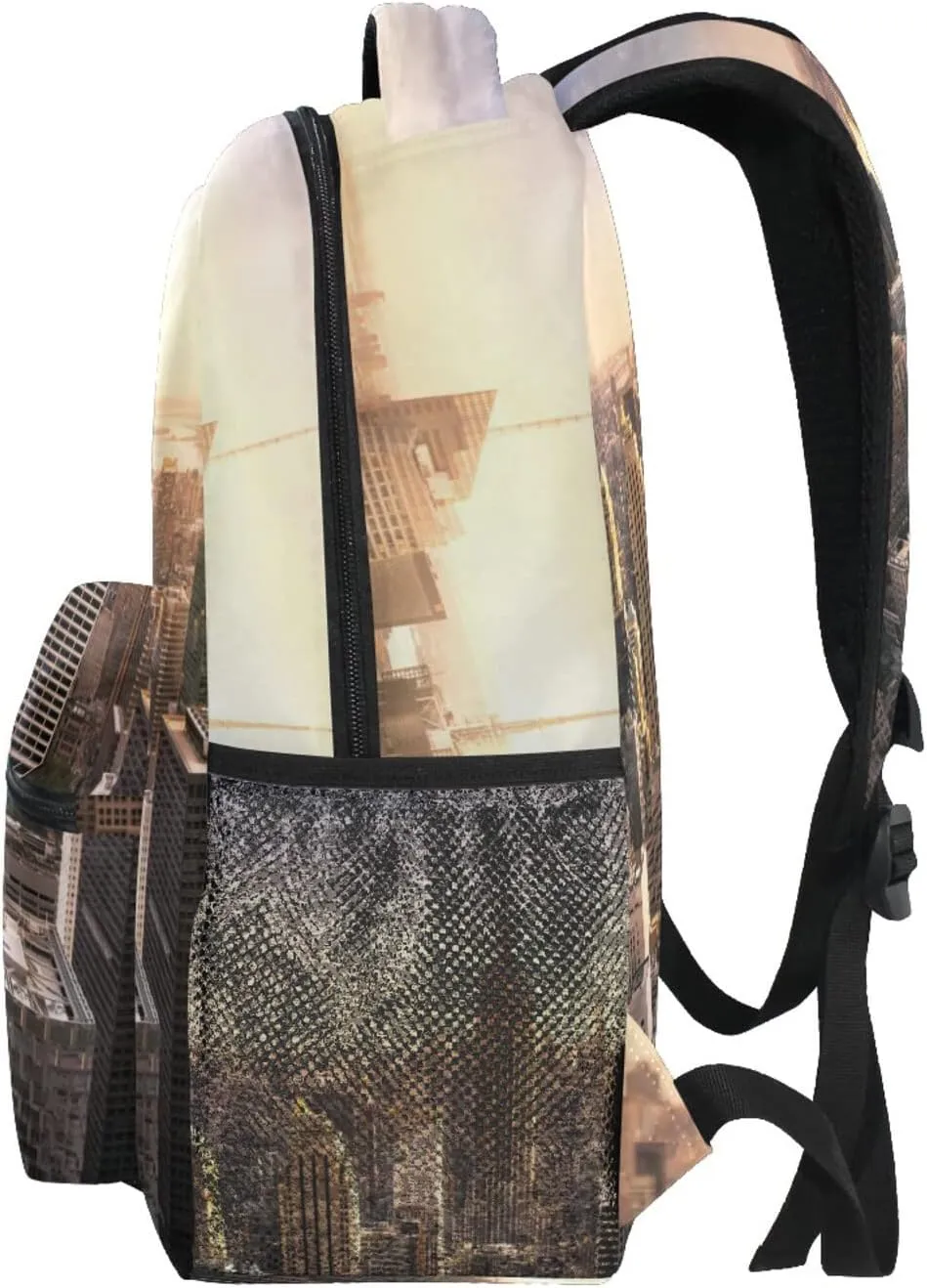 ALAZA New York City Skyline City Skyscrapers Sunset Travel Laptop Backpack Bookbags for College Student