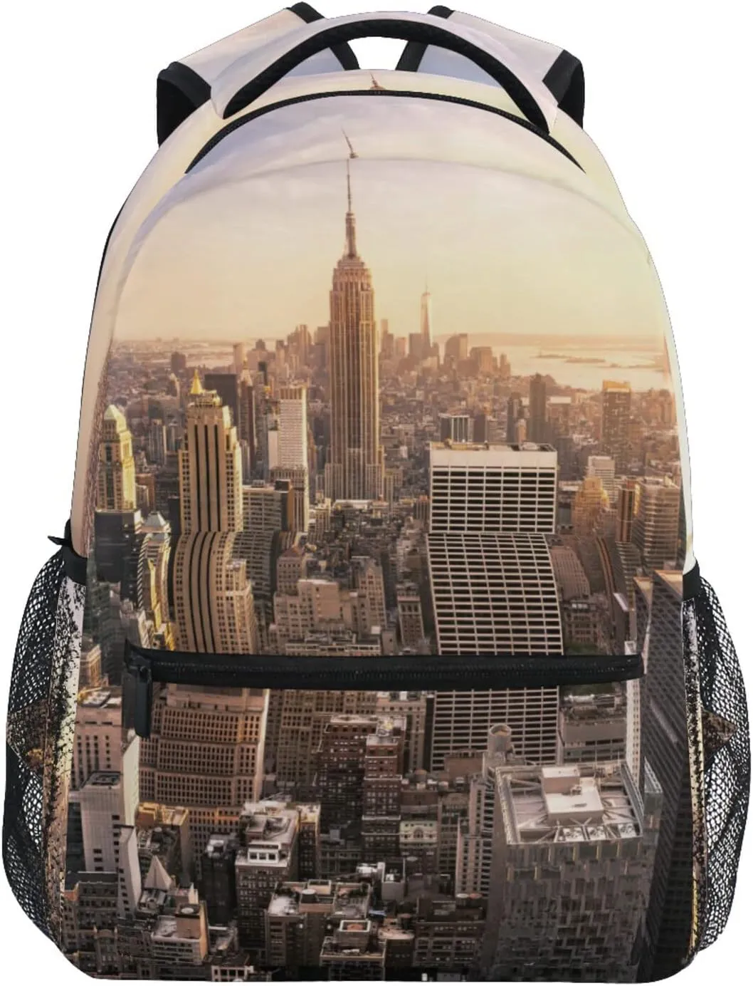 ALAZA New York City Skyline City Skyscrapers Sunset Travel Laptop Backpack Bookbags for College Student