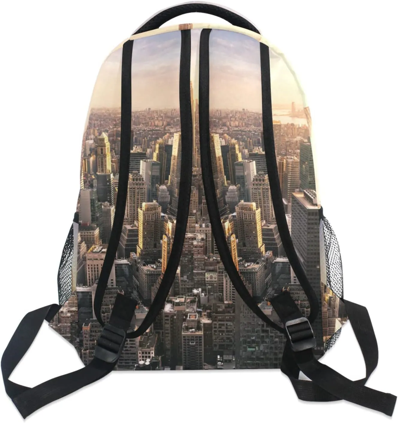 ALAZA New York City Skyline City Skyscrapers Sunset Travel Laptop Backpack Bookbags for College Student