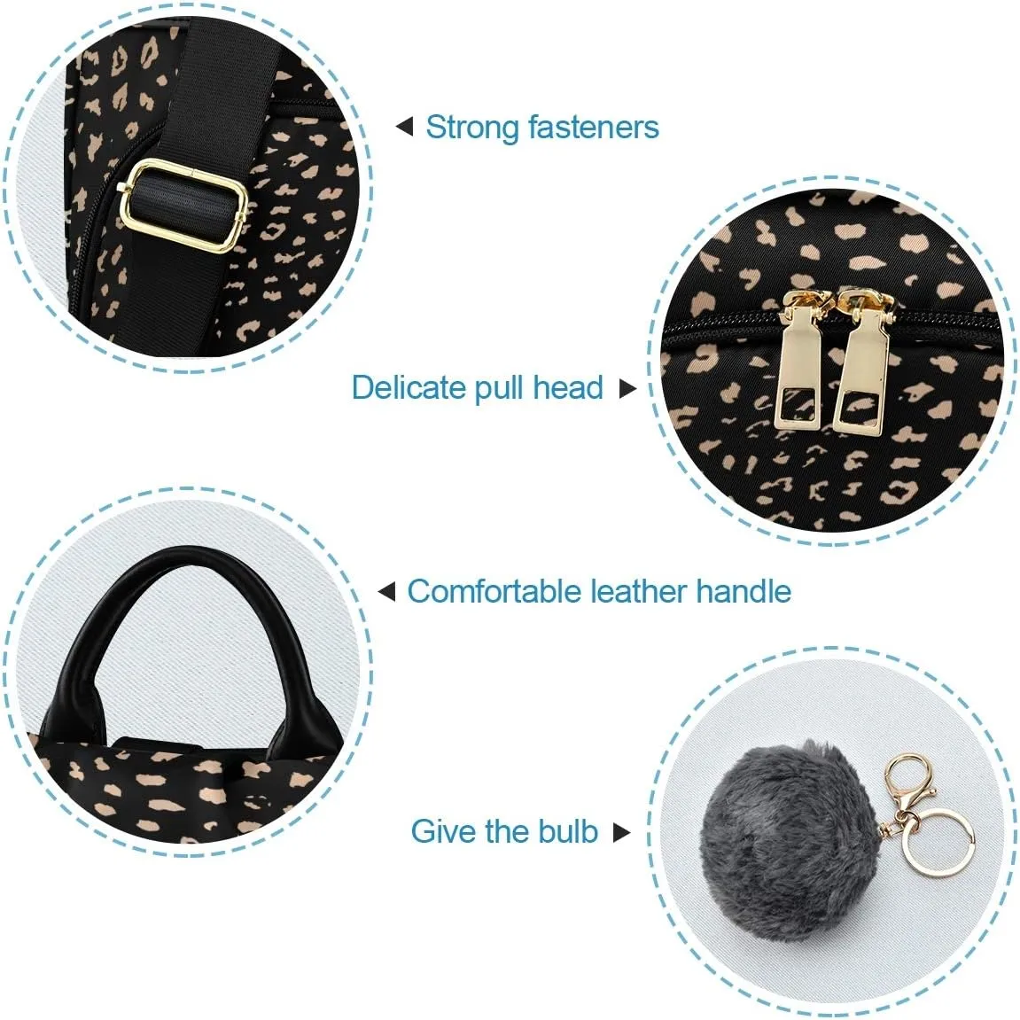 ALAZA Realistic Leopard Cheetah Print Animal Backpack Purse for Women Anti Theft Fashion Back Pack Shoulder Bag