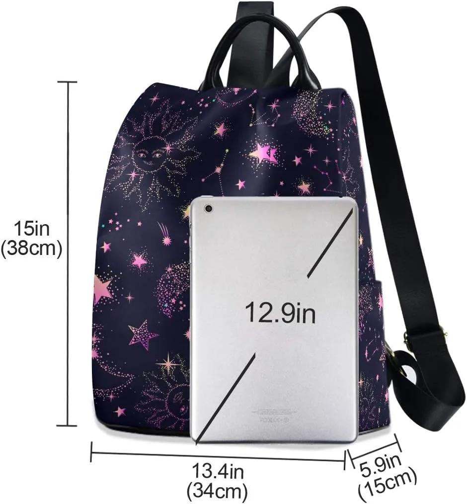 ALAZA Space Galaxy Constellation Backpack Purse for Women Anti Theft Fashion Back Pack Shoulder Bag
