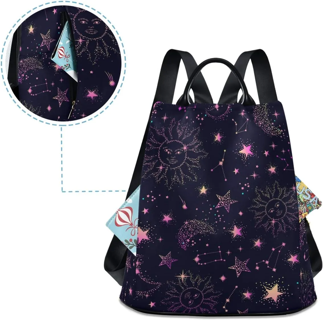 ALAZA Space Galaxy Constellation Backpack Purse for Women Anti Theft Fashion Back Pack Shoulder Bag