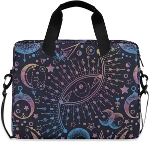 ALAZA Sun Moon Star Astrology Alchemy Laptop Case Bag Sleeve Portable Crossbody Messenger Briefcase w/Strap Handle, 13 14 15.6 inch