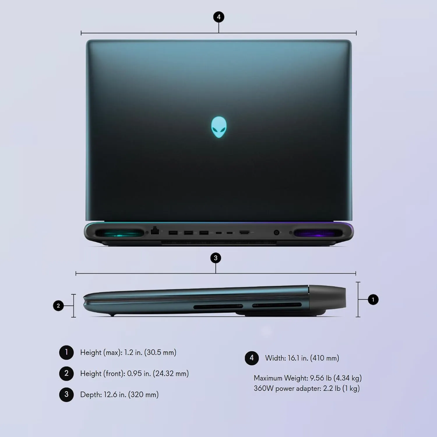 Alienware 18 Area-51 Gaming Laptop• NVIDIA GeForce RTX 5080 • Intel Ultra 9 275HX • 18" QHD  300Hz Display • w/Office& External DVD Drive • Backlit KB • Win 11 Pro • WiFi 7 • 32GB RAM • 1 TB SSD