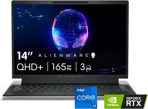 Alienware x14 R2 Gaming Laptop 14" QHD  165Hz G-Sync, Intel Core i7-13620H, NVIDIA GeForce RTX 4060 8GB, 32GB RAM, 1TB SSD, Windows 11 Home, AlienFX Backlit US Keyboard, Lunar Silver