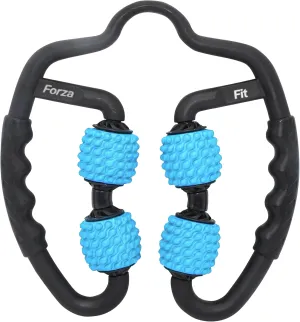 All-in-One 4-Wheel Massage Roller – Deep Tissue Relief for Legs, Arms, Neck & More | Ideal for Sore Muscles, Tendonitis, Carpal Tunnel & Cellulite Recovery (Blue & Black)