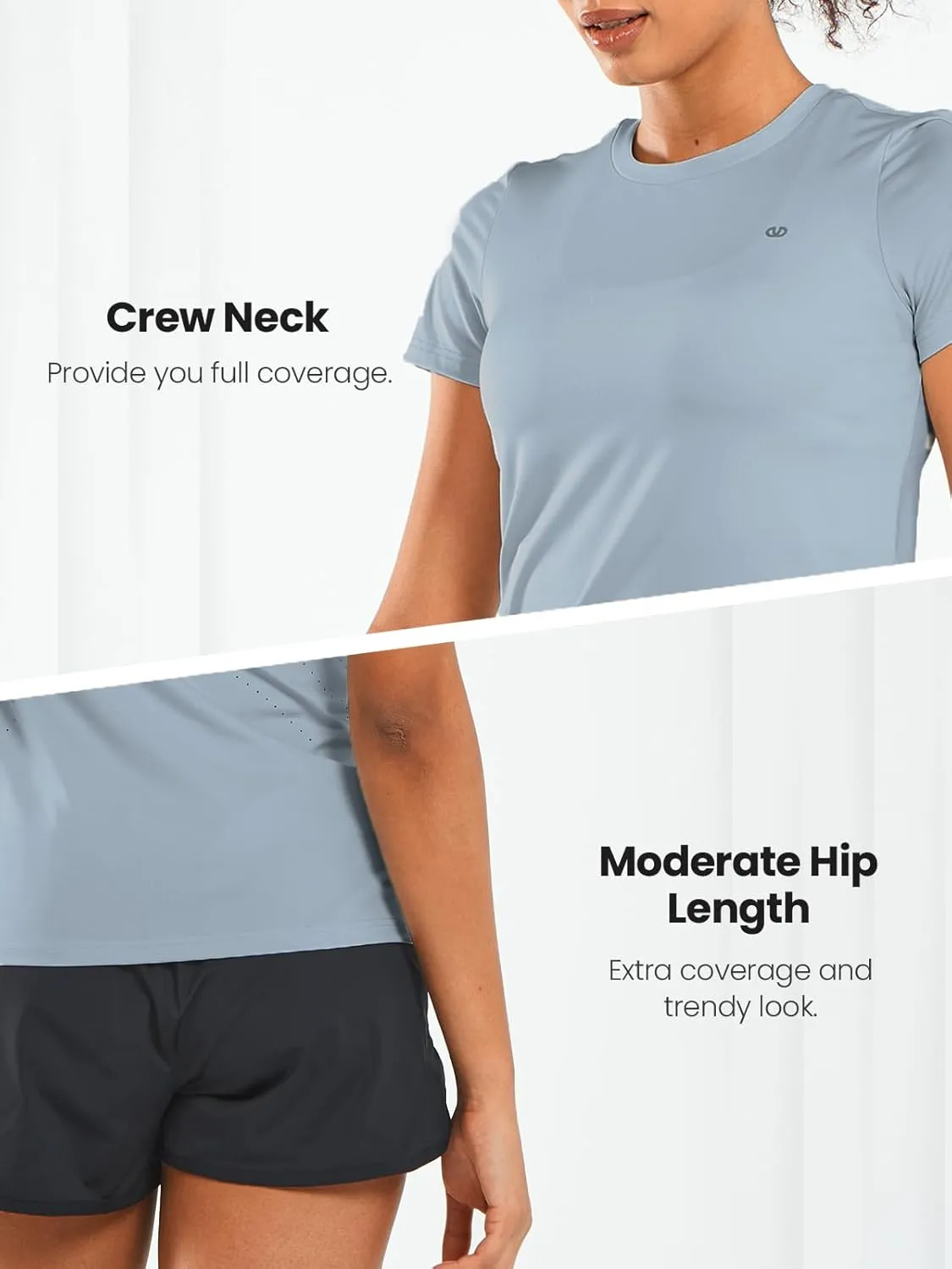 ALLZERO Feel Fit™ Workout Tops for Women Short Sleeve T-Shirts Breathable Athletic Tees for Yoga Running Gym Activewear