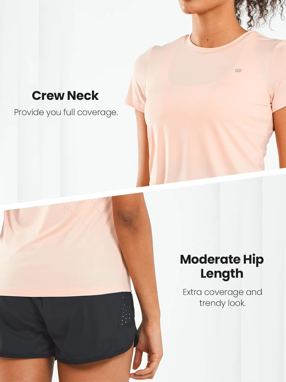 ALLZERO Feel Fit™ Workout Tops for Women Short Sleeve T-Shirts Breathable Athletic Tees for Yoga Running Gym Activewear