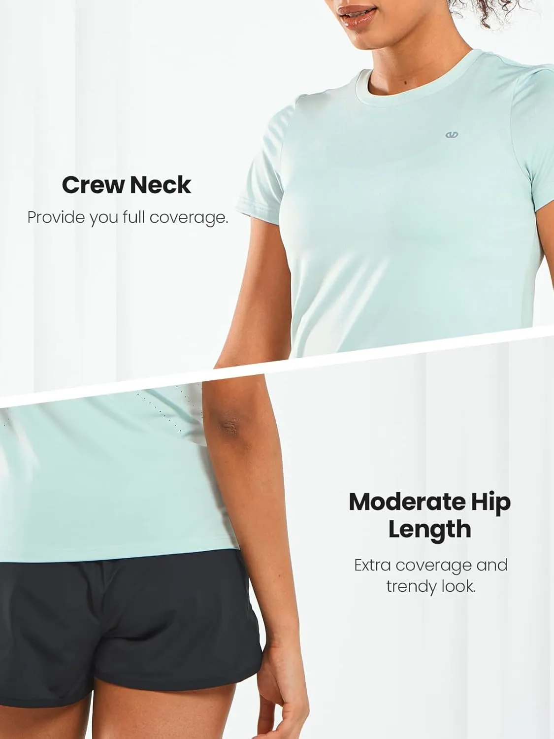 ALLZERO Feel Fit™ Workout Tops for Women Short Sleeve T-Shirts Breathable Athletic Tees for Yoga Running Gym Activewear