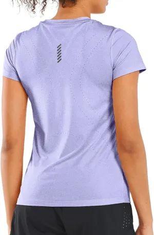 ALLZERO Feel Fit™ Workout Tops for Women Short Sleeve T-Shirts Breathable Athletic Tees for Yoga Running Gym Activewear