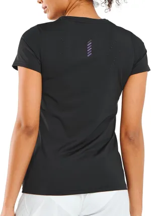 ALLZERO Feel Fit™ Workout Tops for Women Short Sleeve T-Shirts Breathable Athletic Tees for Yoga Running Gym Activewear