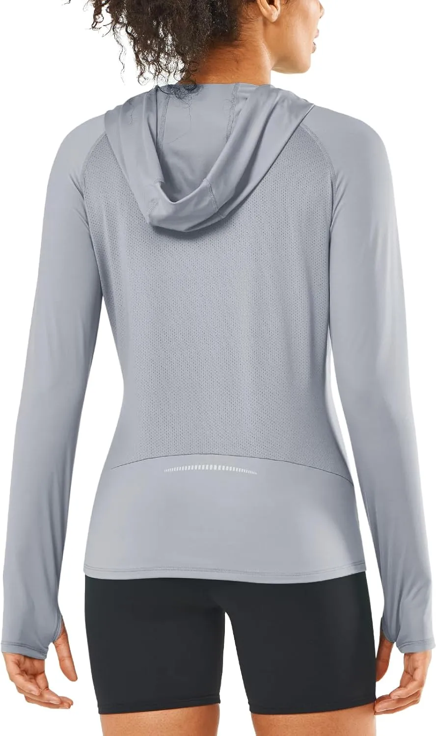 ALLZERO Women's Sun Protection Hoodie UPF 50  Long Sleeve with Back Breathable Mesh for Outdoor Fishing Hiking