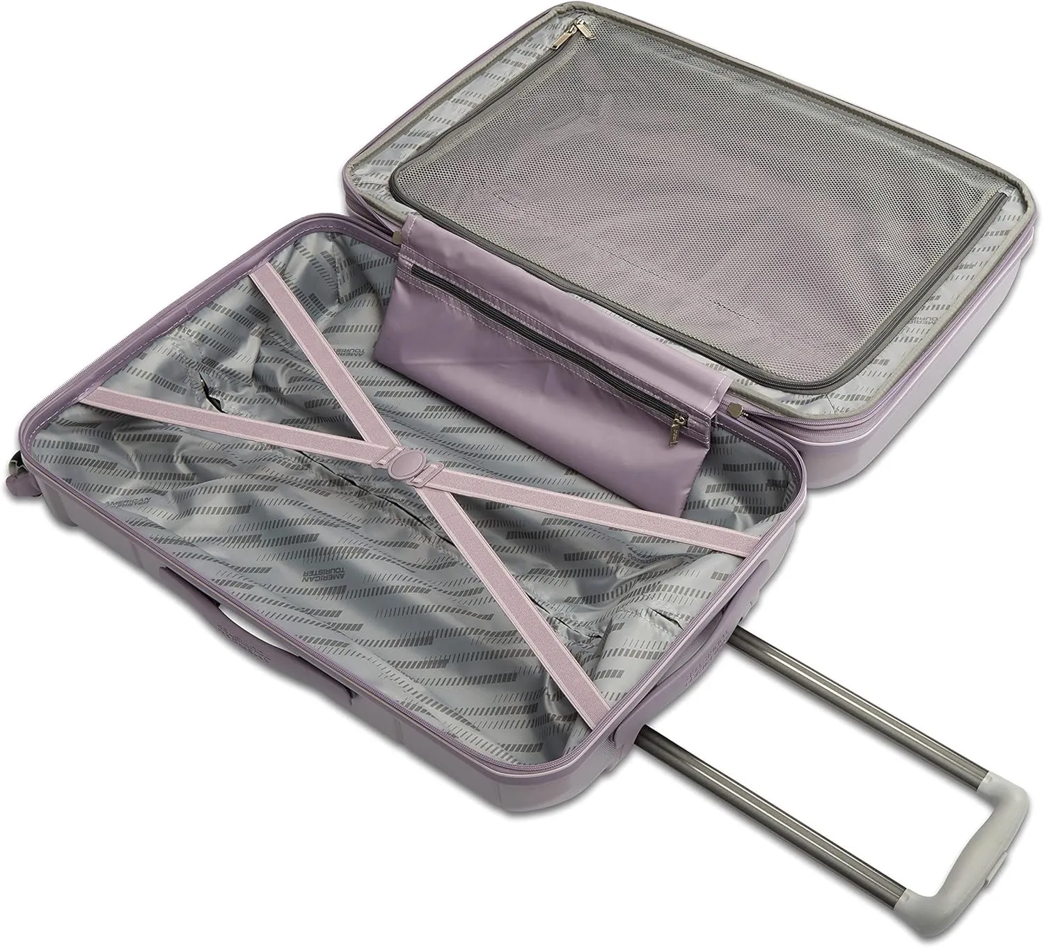 American Tourister Stratum 2.0 Expandable Hardside Luggage with Spinner Wheels, 24" SPINNER, Purple Haze