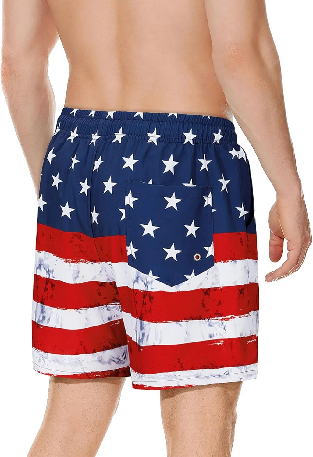 American Trends Men's Swim Trunks with Compression Liner Quick Dry Swimsuits Mens Bathing Suit Swimwear