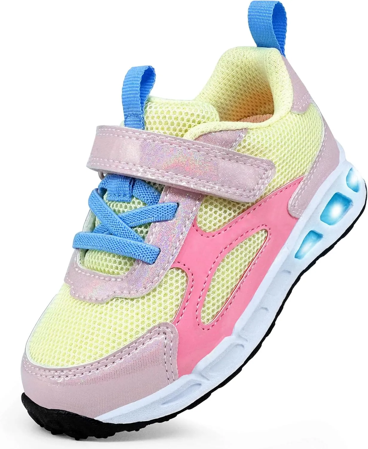 AMZZPIK Light Up Shoes for Boys Girls Toddler LED Flashing Sneakers Breathable Sport Walking Shoes for Kids