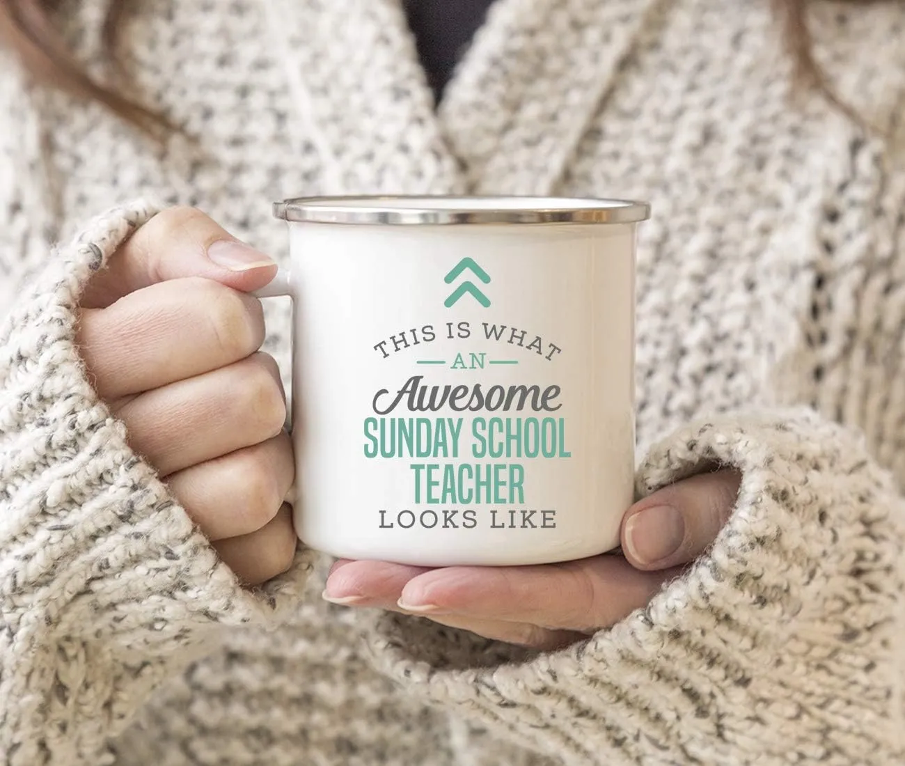 Andaz Press 11oz. Stainless Steel Campfire Coffee Mug Gift, This is What an Awesome Sunday School Teacher Looks Like, 1-Pack, Birthday Gift, Includes Box Sunday School Teacher Appreciation Gifts
