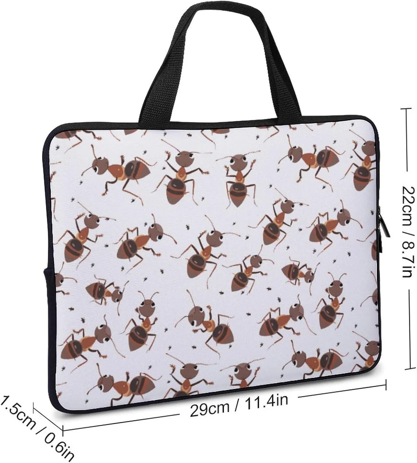 Animal Ants Laptop Sleeve Case Computer Briefcase Carrying Bag with Handle for 10/12/13/15/17 Inch Laptops