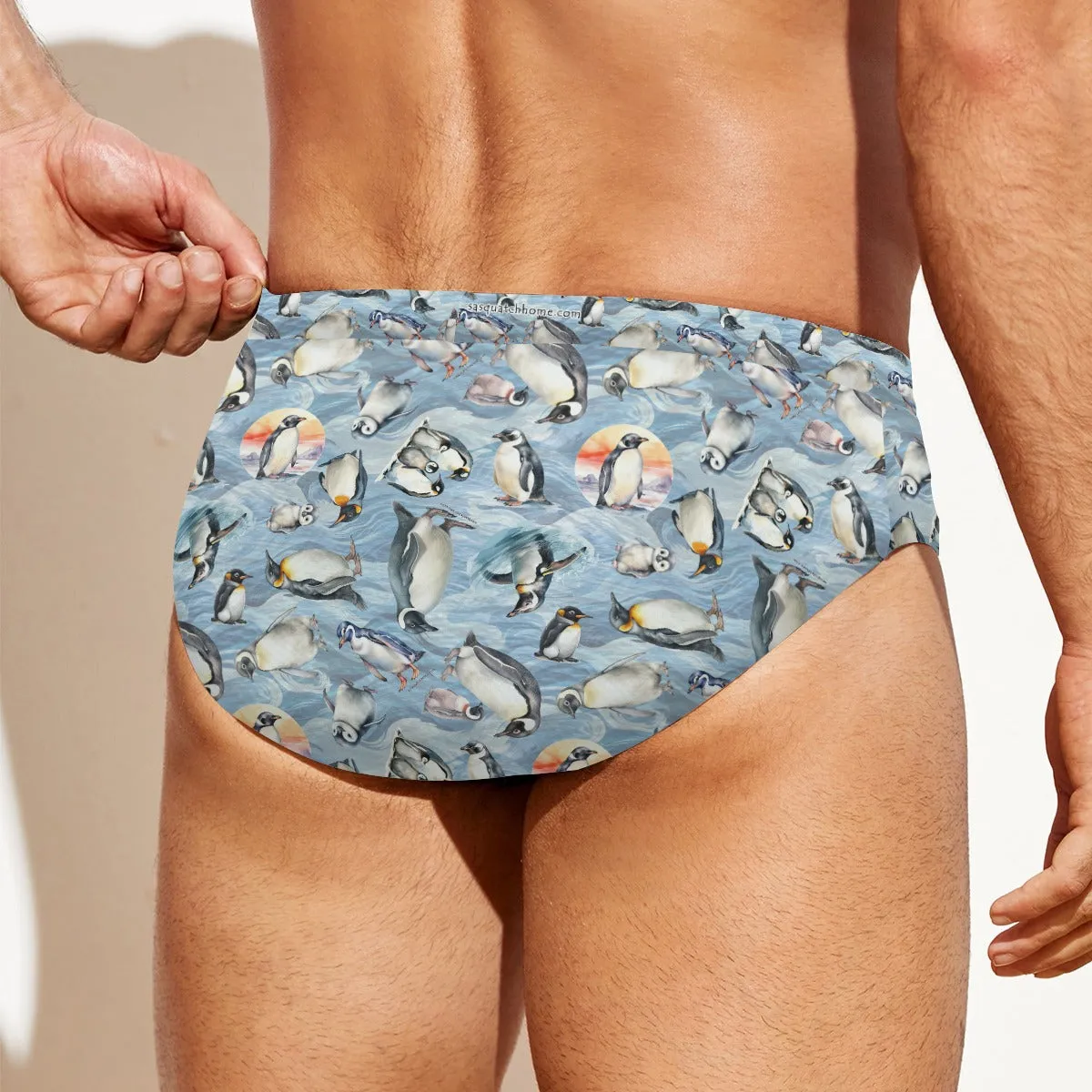 Animal Designs Men's Drawstring Swim Briefs / Swimsuit