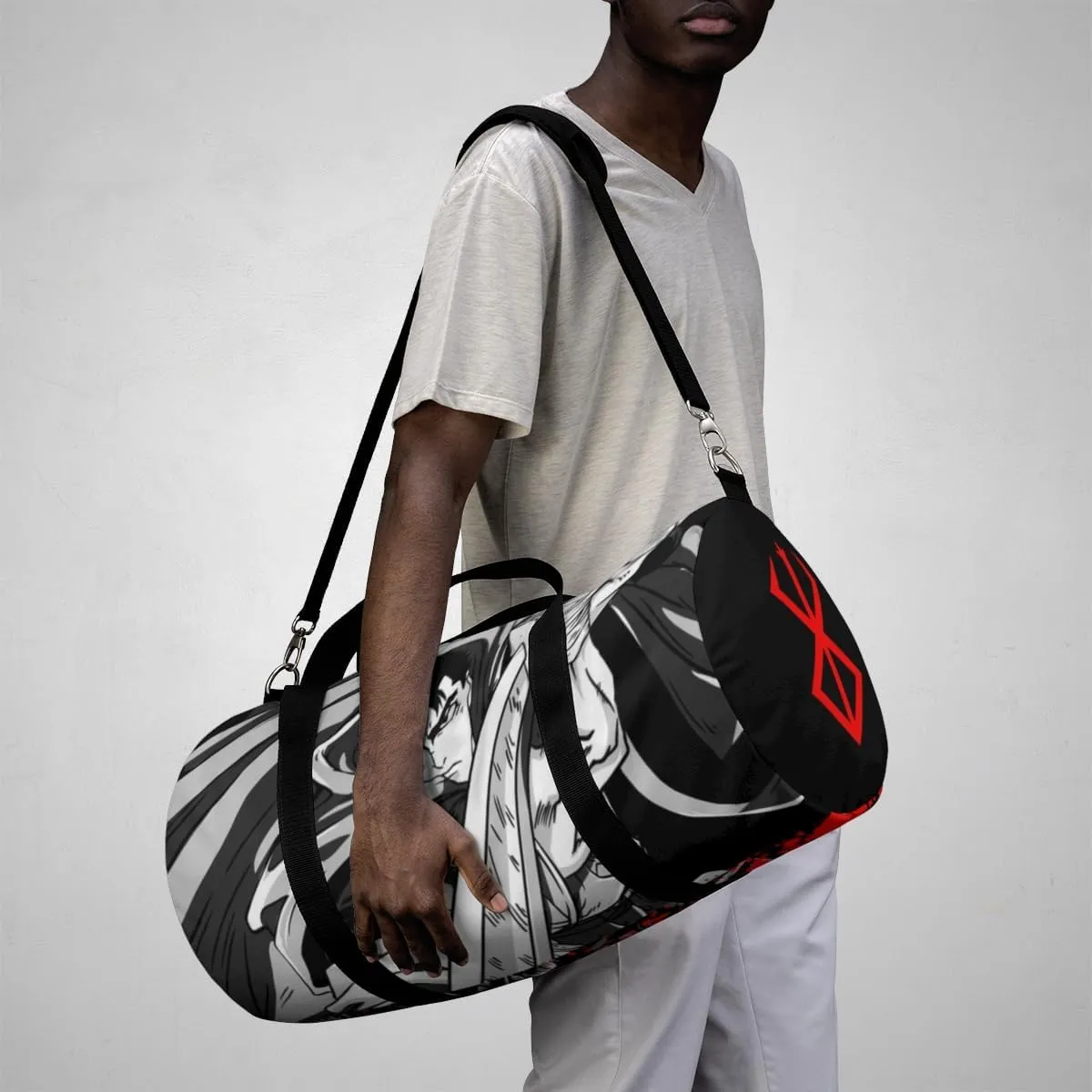 Anime Gym Bag for Women Men - Large Capacity Waterproof Workout Fitness Travel Sports Bags Fashion Street Camping Expandable Carry On Duffle Bag For Couple (BL17) PTY