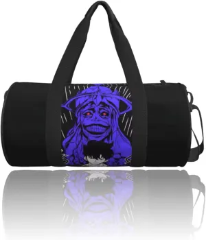 Anime Gym Bag for Women Men - Large Capacity Waterproof Workout Fitness Travel Sports Bags Fashion Street Camping Weekender Expandable Carry On Duffle Bag For Couple (F4)