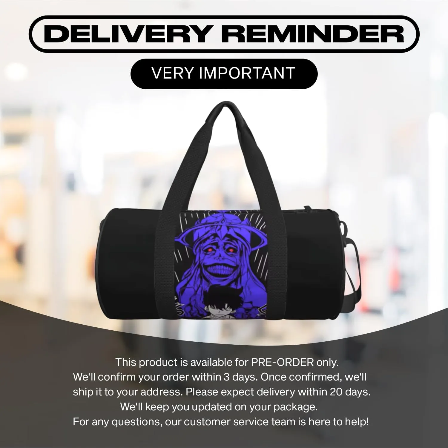 Anime Gym Bag for Women Men - Large Capacity Waterproof Workout Fitness Travel Sports Bags Fashion Street Camping Weekender Expandable Carry On Duffle Bag For Couple (F4)