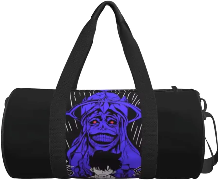 Anime Gym Bag for Women Men - Large Capacity Waterproof Workout Fitness Travel Sports Bags Fashion Street Camping Weekender Expandable Carry On Duffle Bag For Couple (F4)