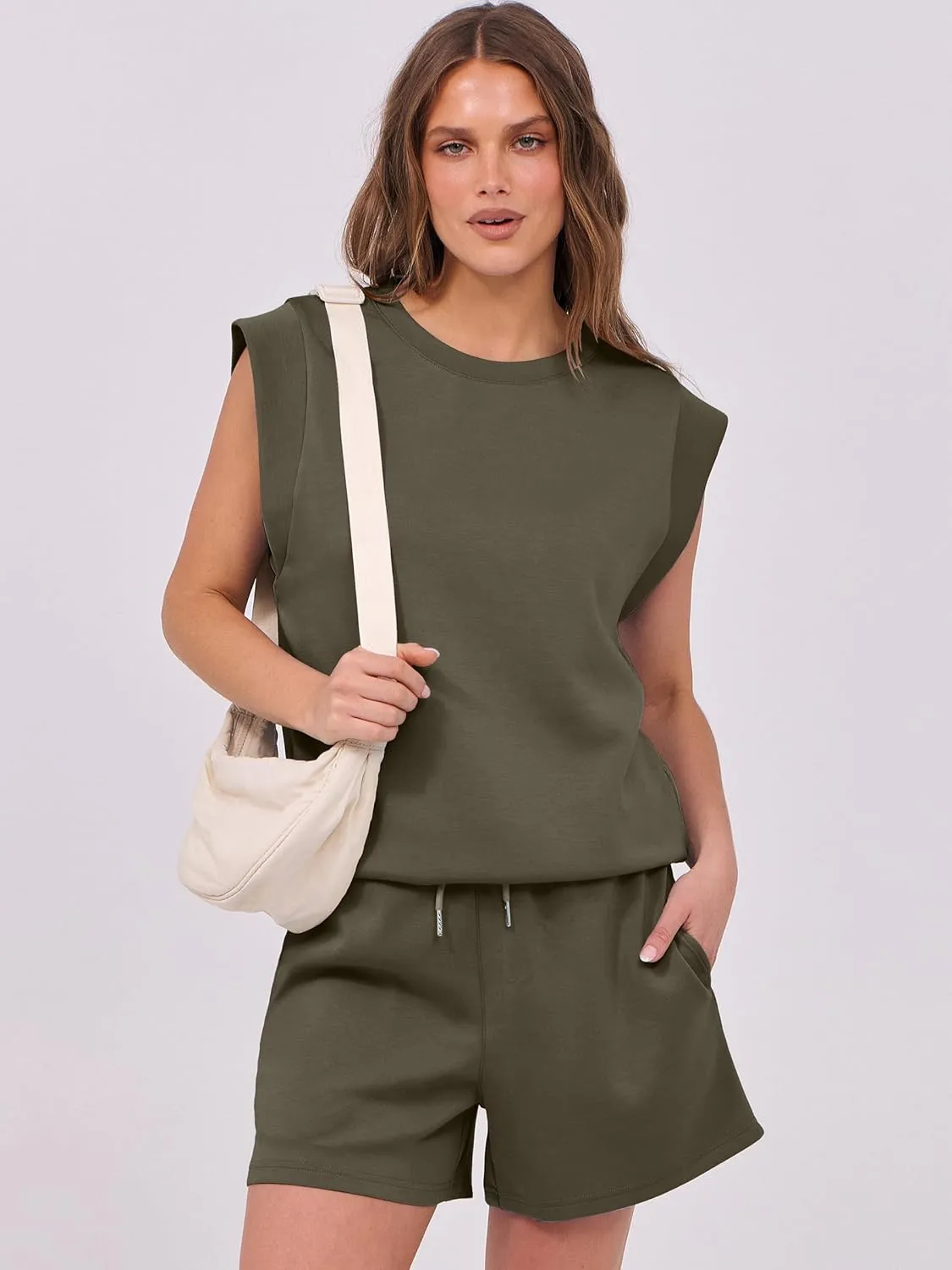 ANRABESS Two Piece Sets for Women 2025 Summer Short Lounge Set Casual Beach Vacation Outfits Spring Sweatsuits Tracksuit