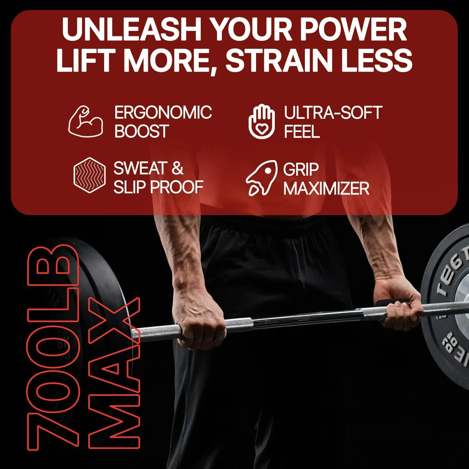Anti-Slip Workout Grips with Double-Layer Microfiber - Ergonomic Gym Palm Pads for Weightlifting, Deadlift & Fitness Training, Secure Strap Design, Prevent Blisters & Calluses