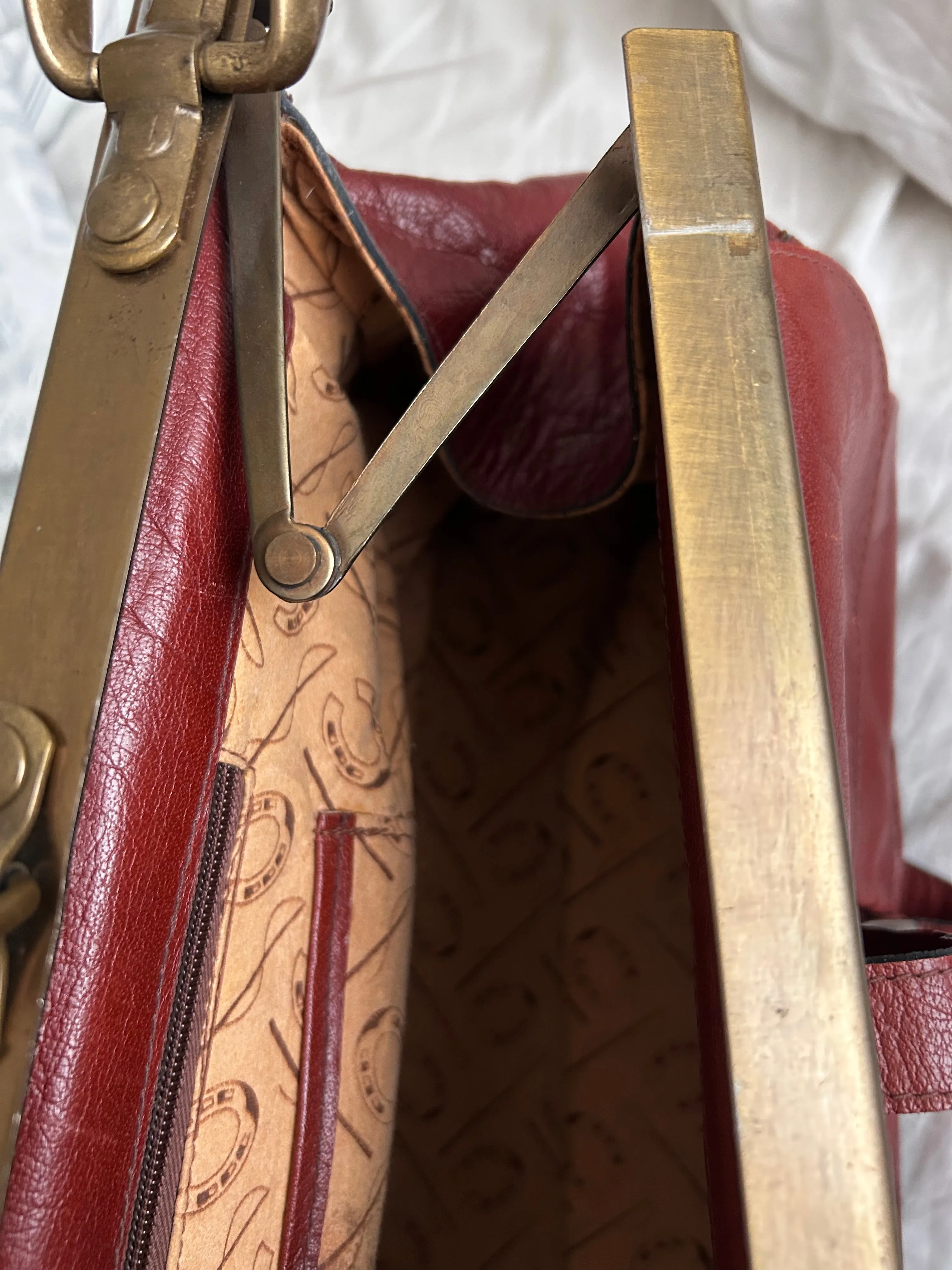 Antique leather valise