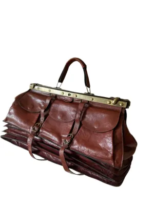 Antique leather valise