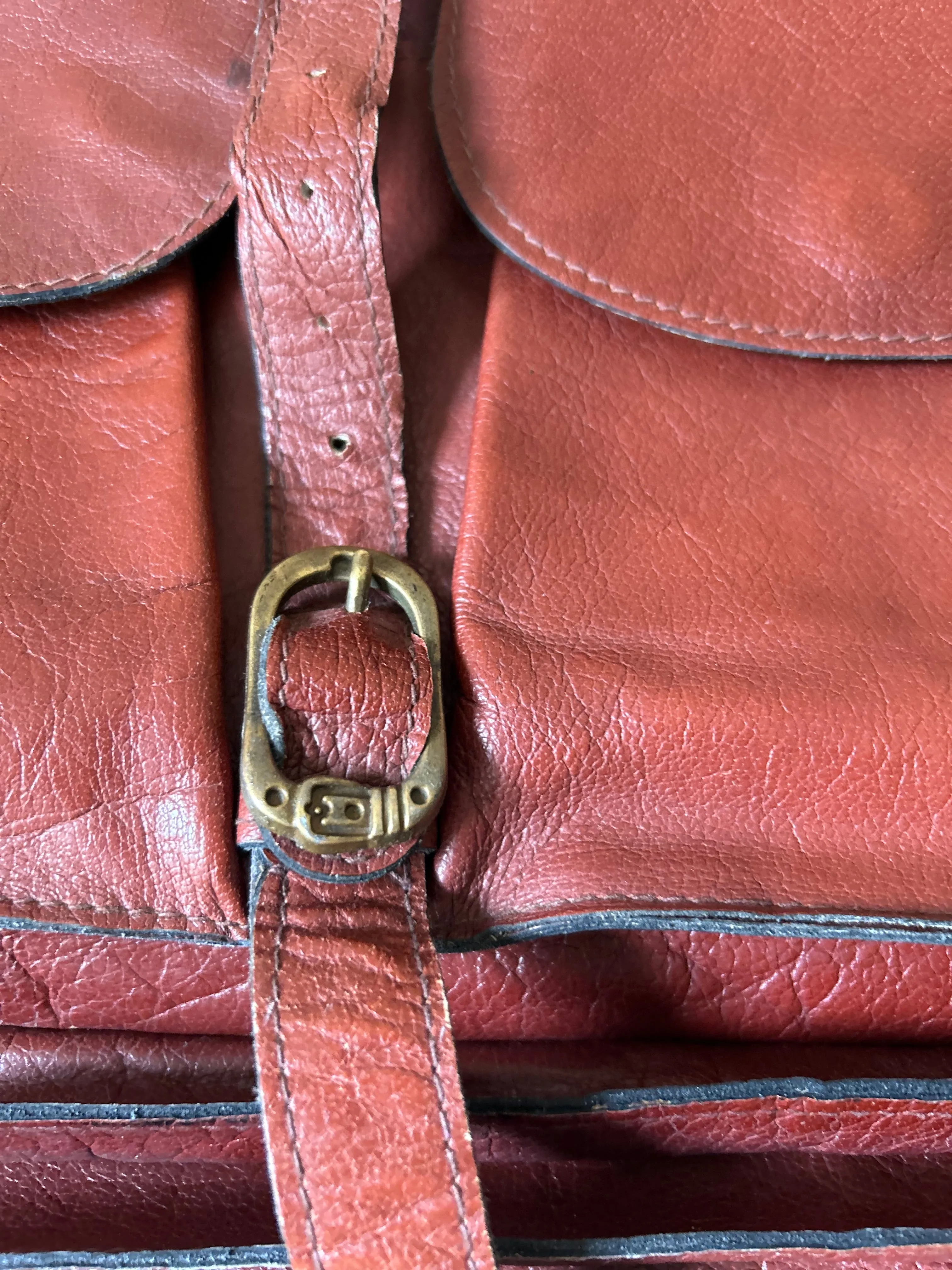 Antique leather valise