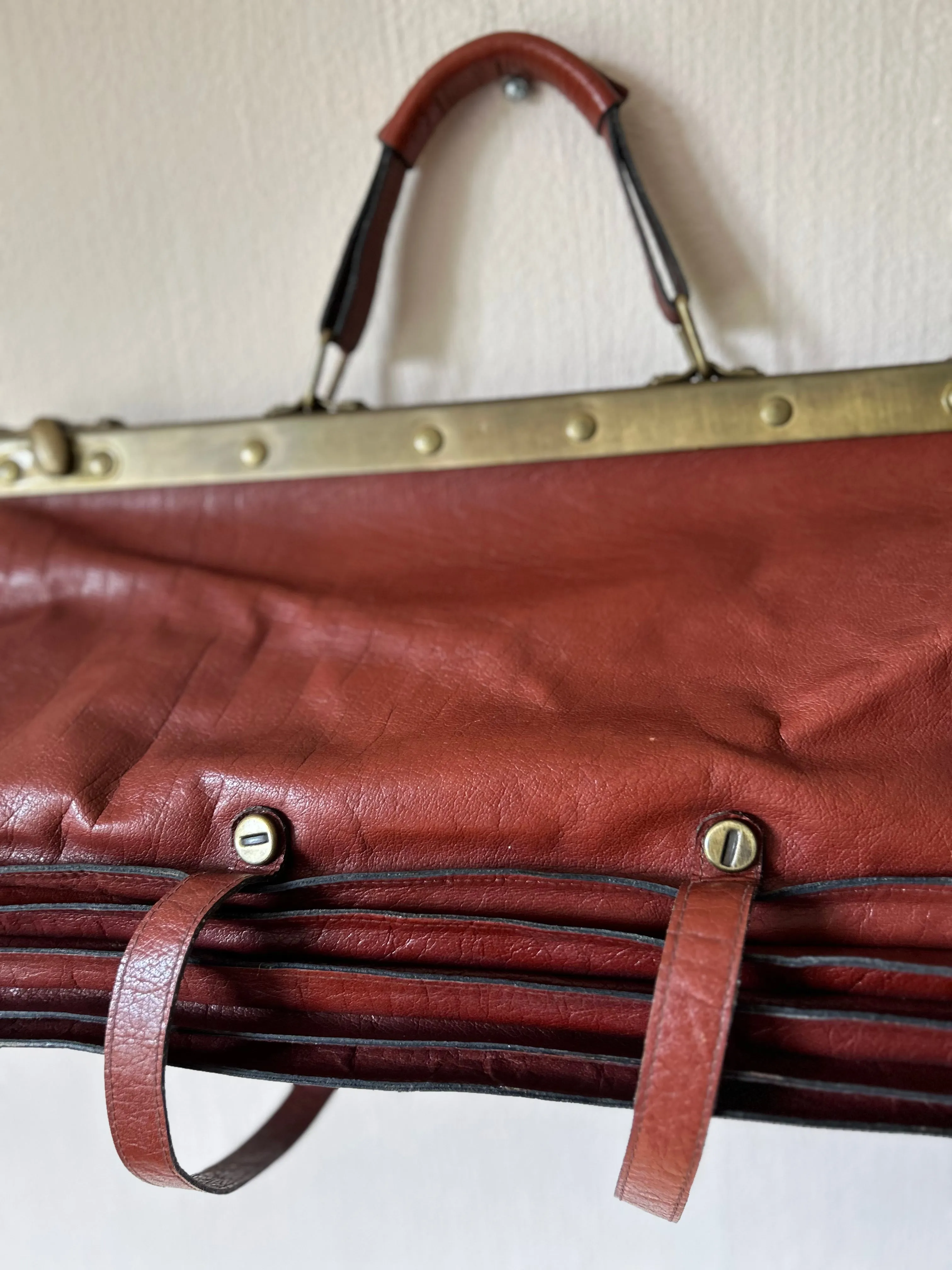 Antique leather valise