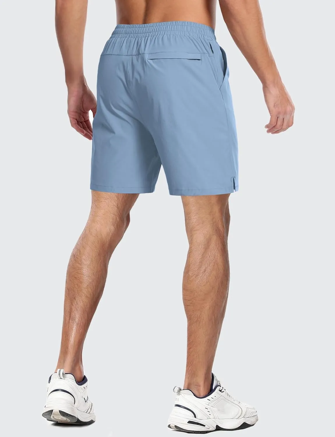 Aolesy Mens Athletic Shorts 7” Quick Dry Gym Running Shorts with Zipper Pockets Lightweight Workout Shorts