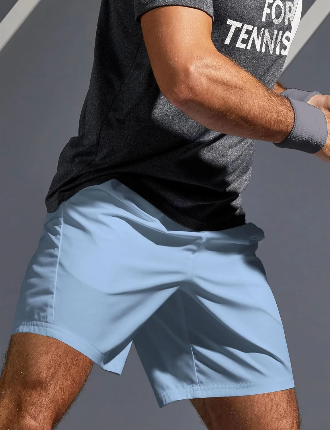 Aolesy Mens Athletic Shorts 7” Quick Dry Gym Running Shorts with Zipper Pockets Lightweight Workout Shorts