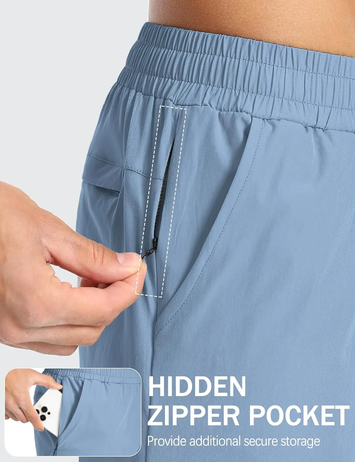 Aolesy Mens Athletic Shorts 7” Quick Dry Gym Running Shorts with Zipper Pockets Lightweight Workout Shorts