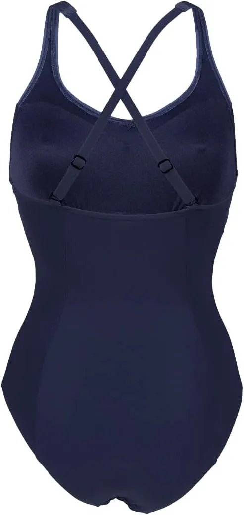 ARENA Bodylift Women's Isabel B-Cup One Piece Shaping Swimsuit Light Cross Back UV Protection Tummy Control Bathing Suit