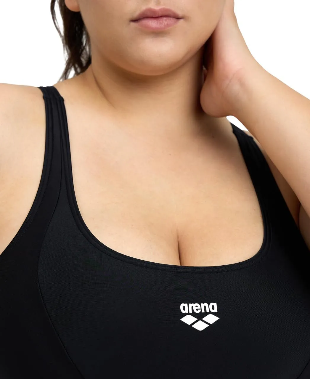 ARENA Feel Women's Panel Control Pro Back Plus Size One Piece Swimsuit Chlorine Resistant Waterfeel Fabric Bathing Suit