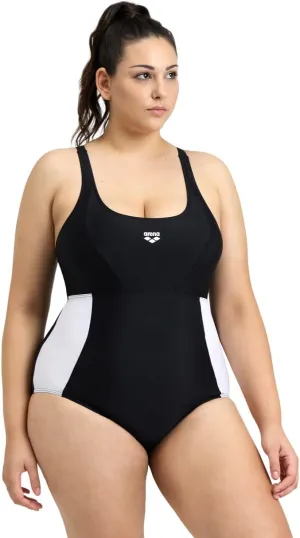 ARENA Feel Women's Panel Control Pro Back Plus Size One Piece Swimsuit Chlorine Resistant Waterfeel Fabric Bathing Suit