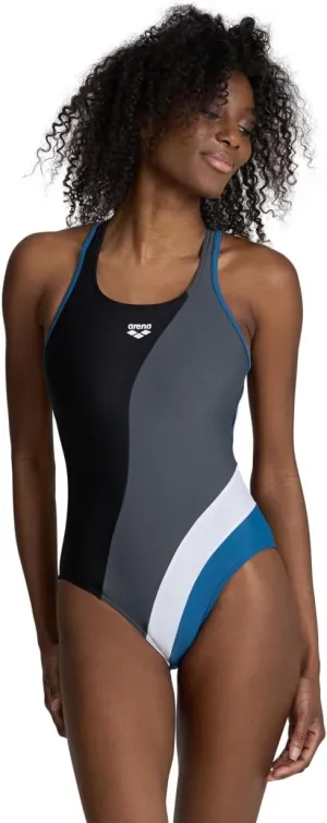 ARENA Feel Women's Swimsuit Waves Profile Swim Pro Back Quick Dry Pool Beach Ladies Bathing Suit Comfortable Swimwear