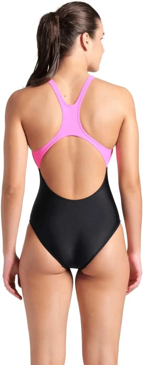 ARENA Women's Feel Icons Stripe Swimsuit Swim Pro Back Ladies Pool Bathing Suit