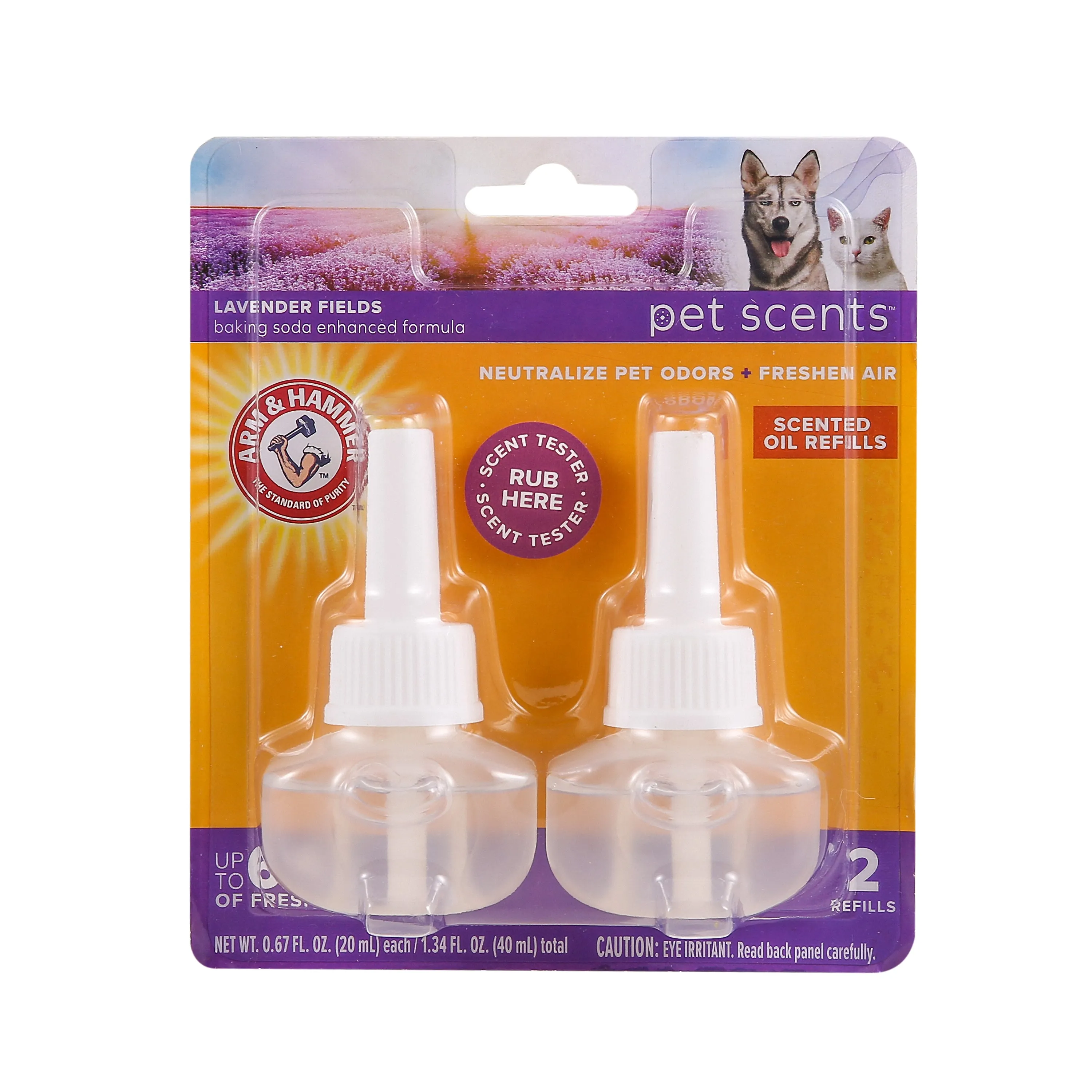 Arm & Hammer Pet Scents 2-Pack Plug-in Scented Oil Refills - Lavender Fields