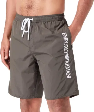 Armani Exchange Men's Standard Emporio Armani Embroidery Logo Bermuda Short, Dark Land, Small
